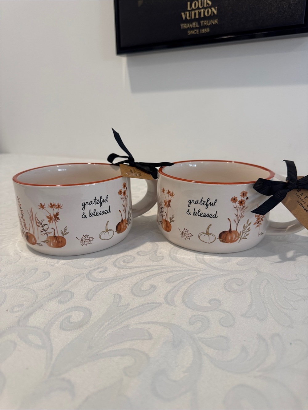 🍁🍂Rae Dunn Set of 2 Soup Mugs.